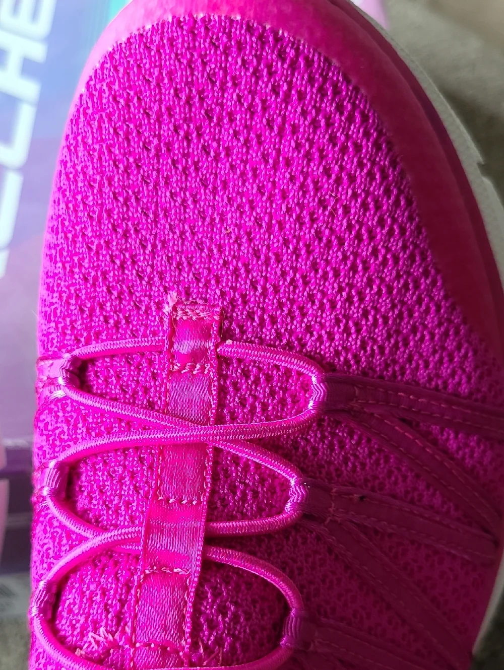 Skechers Women's Hot Pink Knit Slip-On Sneakers Size 9 - Picture 9 of 11